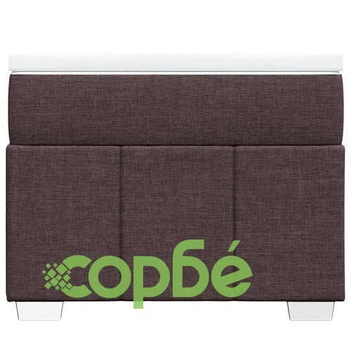 Боксспринг легло с матрак, 90x200 см, тъмнокафяв плат, с топ матрак ➤ топ цена ➤ sorbe.bg