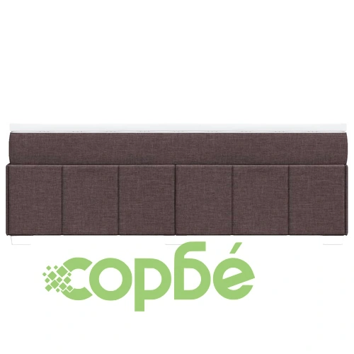 Боксспринг легло с матрак, 90x200 см, тъмнокафяв плат, с топ матрак ➤ топ цена ➤ sorbe.bg