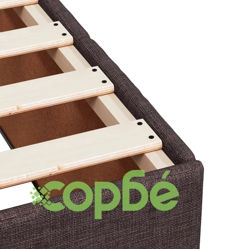 Боксспринг легло с матрак, 180x200 см, тъмнокафяв плат ➤ топ цена ➤ sorbe.bg