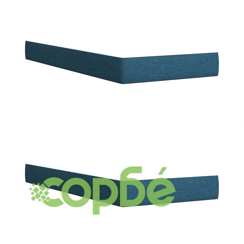 Боксспринг легло с матрак и топер, синьо, 200x200 см, полиестерен плат ➤ топ цена ➤ sorbe.bg