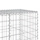 Габионна кошница с покритие, 650x100x100 см, поцинковано желязо