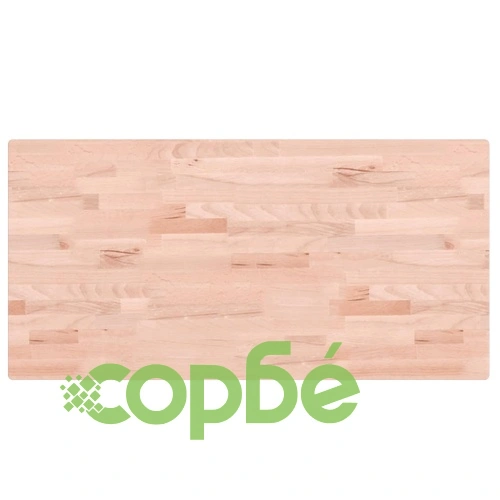 Стенен рафт за мивка от стомана и масивен бук, 100 x 50 x 2,5 см ➤ топ цена ➤ sorbe.bg