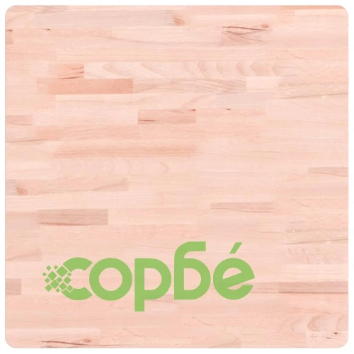 Стенен рафт за мивка, стомана и масивно буково дърво, 60 x 60 см ➤ топ цена ➤ sorbe.bg