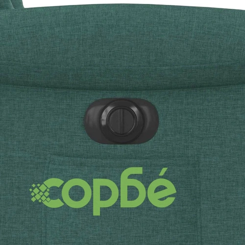 Електрически реклайнер стол от текстил, тъмнозелен, 77x91.5x96 см ➤ топ цена ➤ sorbe.bg