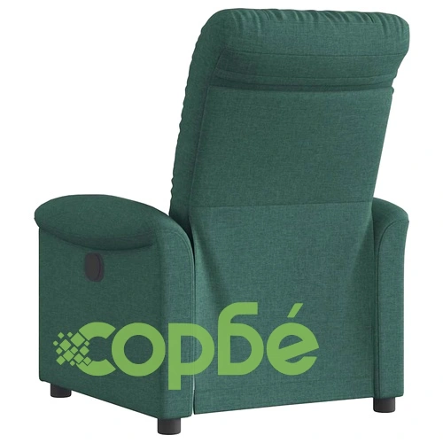 Електрически реклайнер стол от текстил, тъмнозелен, 77x91.5x96 см ➤ топ цена ➤ sorbe.bg