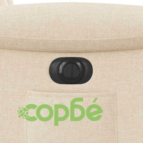 Електрически реклайнер стол от кремав текстил 77x91.5x96 см ➤ топ цена ➤ sorbe.bg