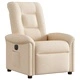 Електрически реклайнер стол от кремав текстил 77x91.5x96 см