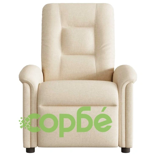 Електрически реклайнер стол от кремав текстил 77x91.5x96 см ➤ топ цена ➤ sorbe.bg