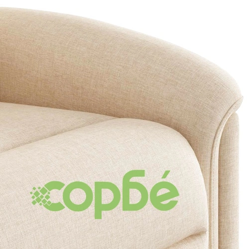 Електрически изправящ реклайнер стол с текстилна тапицерия, кремав, 77 x 91,5 x 96 см ➤ топ цена ➤ sorbe.bg