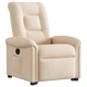 Електрически изправящ реклайнер стол с текстилна тапицерия, кремав, 77 x 91,5 x 96 см