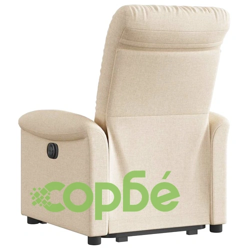 Електрически изправящ реклайнер стол с текстилна тапицерия, кремав, 77 x 91,5 x 96 см ➤ топ цена ➤ sorbe.bg