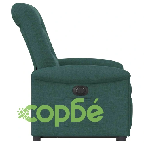 Електрически изправящ реклайнер стол тъмнозелен текстил 77x91.5x96 см ➤ топ цена ➤ sorbe.bg