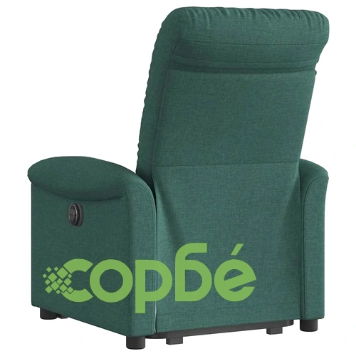 Електрически изправящ реклайнер стол тъмнозелен текстил 77x91.5x96 см ➤ топ цена ➤ sorbe.bg