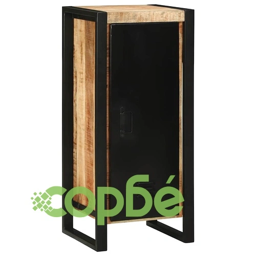 Комплект мебели за баня 2 части от солидно мангово дърво - кафяв цвят ➤ топ цена ➤ sorbe.bg