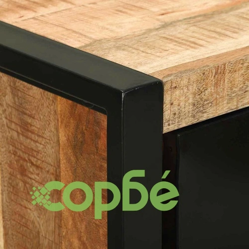 Комплект мебели за баня от масивно мангово дърво 4 части кафяв цвят ➤ топ цена ➤ sorbe.bg