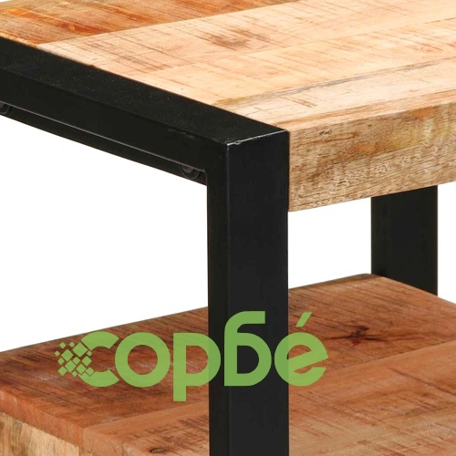 Комплект мебели за баня 4 части от солидно мангово дърво 55x35x60 см кафяв ➤ топ цена ➤ sorbe.bg