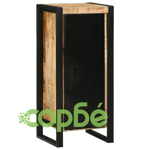 Комплект мебели за баня от 4 части - Кафяво солидно мангово дърво ➤ топ цена ➤ sorbe.bg