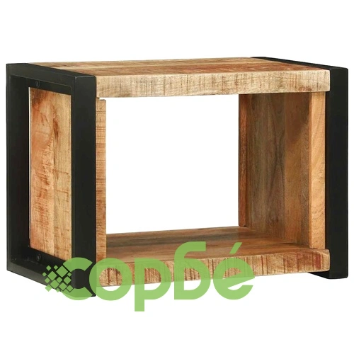 Комплект мебели за баня от 4 части - Кафяво солидно мангово дърво ➤ топ цена ➤ sorbe.bg