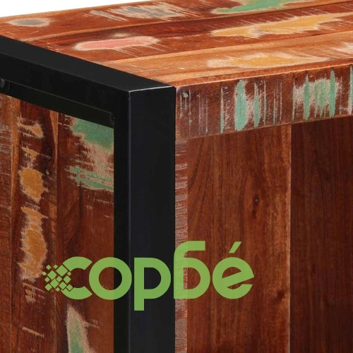 Комплект мебели за баня от 4 части от солидна рециклирана дървесина, многоцветен ➤ топ цена ➤ sorbe.bg