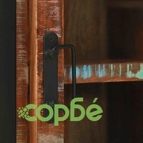 Комплект мебели за баня от 4 части от солидна рециклирана дървесина, многоцветен ➤ топ цена ➤ sorbe.bg