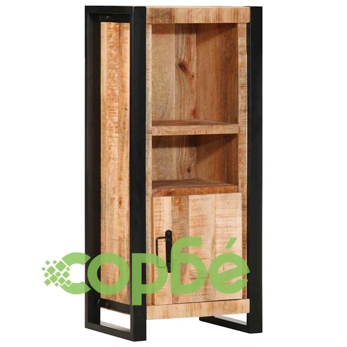 Комплект мебели за баня 4 части от солидно мангово дърво, кафяв ➤ топ цена ➤ sorbe.bg