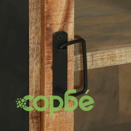 Комплект мебели за баня от 4 части от солидно мангово дърво, кафяв ➤ топ цена ➤ sorbe.bg