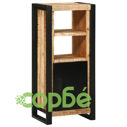 Комплект мебели за баня от 4 части от солидно мангово дърво, кафяв ➤ топ цена ➤ sorbe.bg