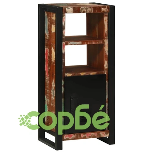 Комплект мебели за баня 4 части от масивна рециклирана дървесина, многоцветен, 55 x 35 x 60 см ➤ топ цена ➤ sorbe.bg