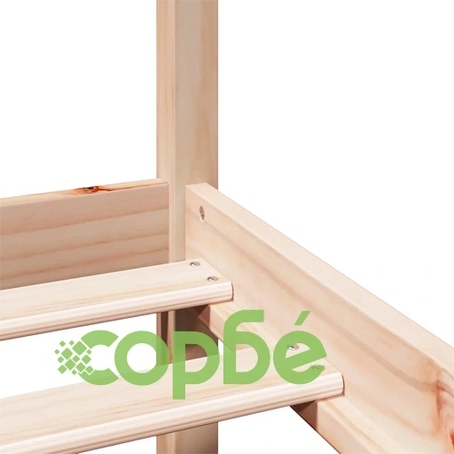 Рамка за легло с табла от масивно борово дърво, 75x190 см ➤ топ цена ➤ sorbe.bg