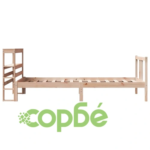 Рамка за легло с табла от масивно борово дърво, 75x190 см ➤ топ цена ➤ sorbe.bg