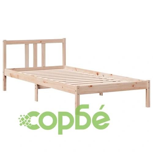 Рамка за легло с табла от масивно борово дърво, 75x190 см ➤ топ цена ➤ sorbe.bg