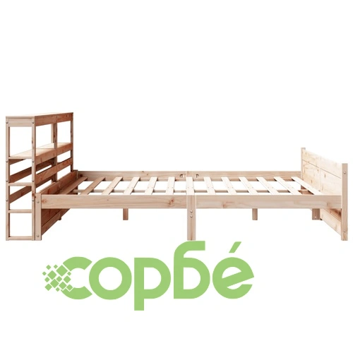 Рамка за легло с табла от борово дърво масив 180x200 см ➤ топ цена ➤ sorbe.bg