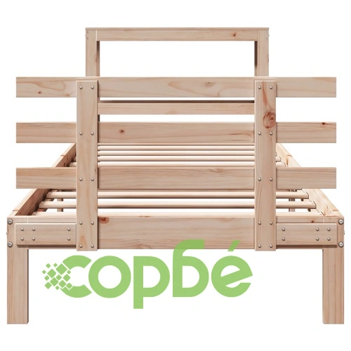 Рамка за легло с табла от масивна борова дървесина, 90x200 см ➤ топ цена ➤ sorbe.bg