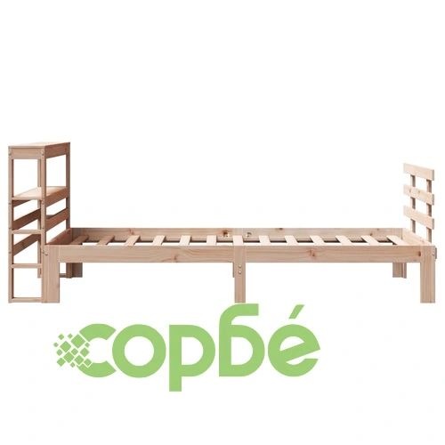 Рамка за легло с табла от масивна борова дървесина, 90x200 см ➤ топ цена ➤ sorbe.bg