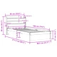 Рамка за единично легло с табла и рафтове, бяло, 75x190 см, масивна борова дървесина