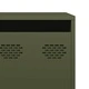 ТВ шкаф от студеновалцувана стомана в маслиненозелено 202x39x43,5 см с 6 чекмеджета