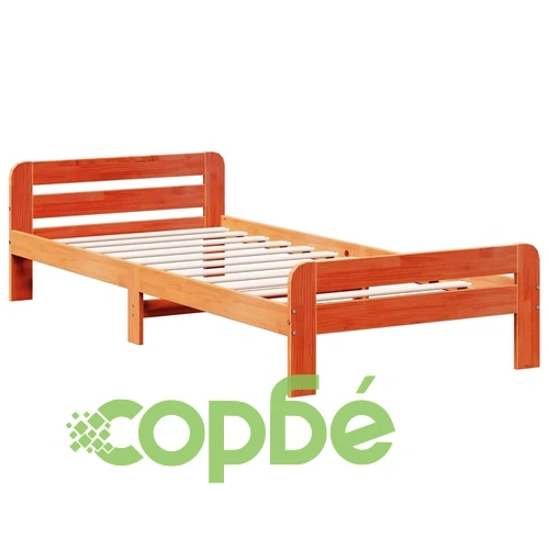 Рамка за легло от масив бор, восъчнокафява, 90x200 см, с 2 чекмеджета ➤ топ цена ➤ sorbe.bg