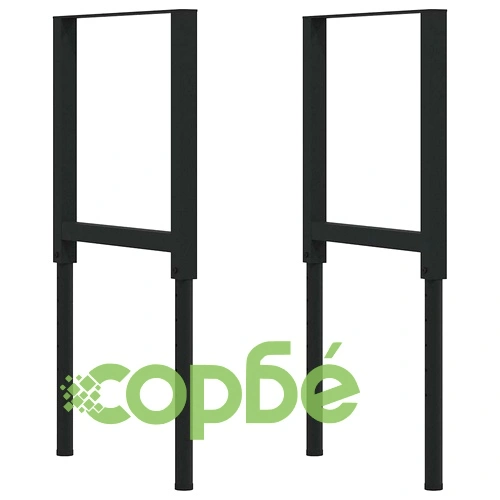 Регулируема Работна Маса от Масивен Дъб 100x60x(71,5-98) cm с Метална Рамка ➤ топ цена ➤ sorbe.bg
