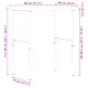 Работна маса от масивен дъб 80x60x(71,5-98) см с регулируема височина