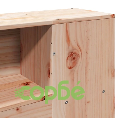 Рамка за легло от масивна чамова дървесина, 160x200 см, с табла и отделения ➤ топ цена ➤ sorbe.bg