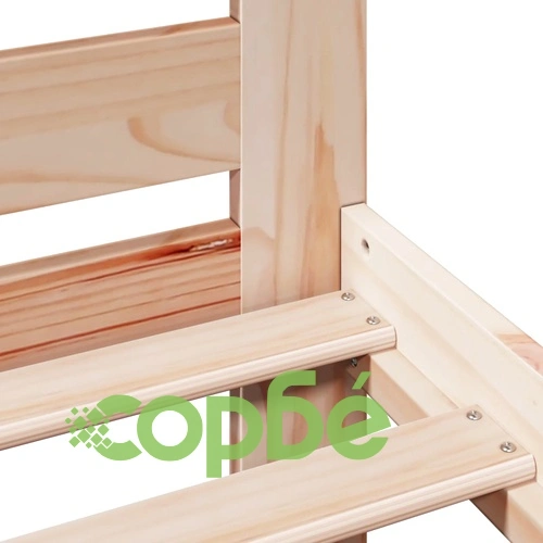 Рамка за легло от масивна чамова дървесина, 160x200 см, с табла и отделения ➤ топ цена ➤ sorbe.bg