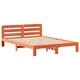Рамка за легло от бор масив с табла и отделения 135x190 см, восъчнокафяв цвят