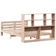 Рамка за легло от масивна чамова дървесина, 140x200 см, с табла и отделения за съхранение