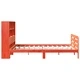 Рамка за легло от масив бор, восъчнокафява, 140x200 см, с табла и отделения за съхранение