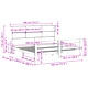 Рамка за легло от масивен бор, восъчнокафява, 180x200 см, с отделения за съхранение