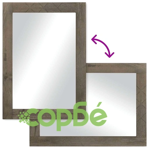 Луксозен комплект мебели за баня от 5 части - Черно масивно дърво Манго ➤ топ цена ➤ sorbe.bg