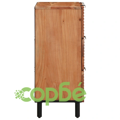 Комплект от 3 шкафа от масивна акациева дървесина, кафяви, 60x33x75 см ➤ топ цена ➤ sorbe.bg