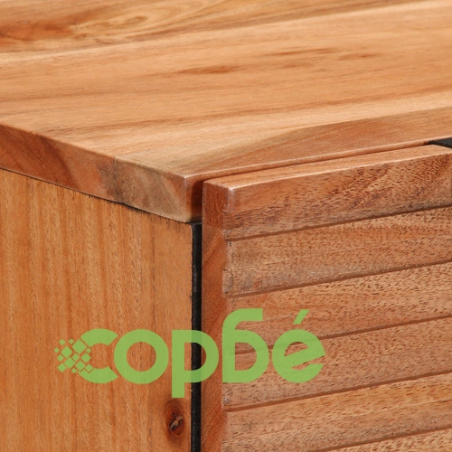 Комплект от 3 шкафа от масивна акациева дървесина, кафяви, 60x33x75 см ➤ топ цена ➤ sorbe.bg