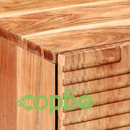 3 части комплект за баня от масивно дърво акация в кафяв цвят ➤ топ цена ➤ sorbe.bg