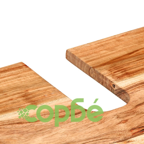 Комплект мебели за баня от 4 части от масивна акациева дървесина - кафяв ➤ топ цена ➤ sorbe.bg